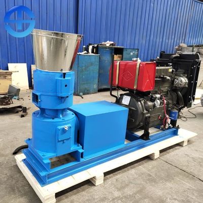 Επίπεδος κύβος 300mm μηχανή σβόλων βιομαζών diesel 600-800 Kg/H